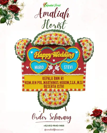 Papan Bunga Pernikahan Roa Malaka